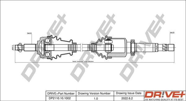 Dr!ve+ DP2110.10.1002 - Приводной вал autospares.lv