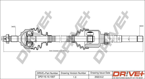 Dr!ve+ DP2110.10.1007 - Приводной вал autospares.lv