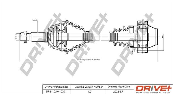 Dr!ve+ DP2110.10.1020 - Приводной вал autospares.lv