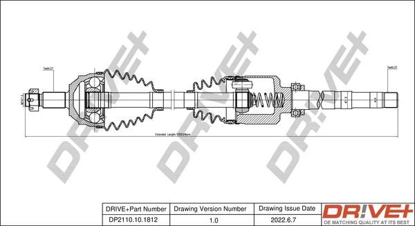 Dr!ve+ DP2110.10.1812 - Приводной вал autospares.lv