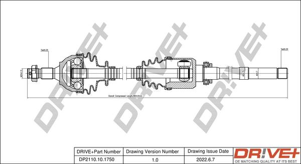 Dr!ve+ DP2110.10.1750 - Приводной вал autospares.lv