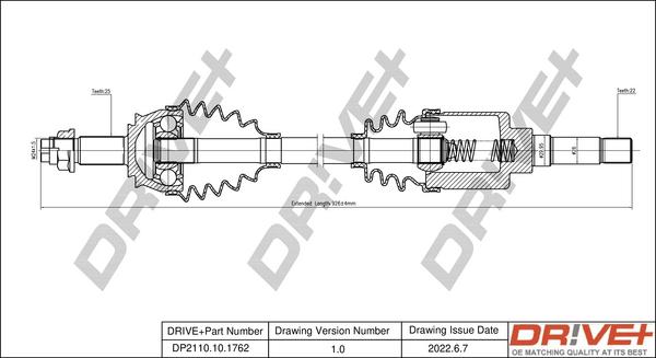 Dr!ve+ DP2110.10.1762 - Приводной вал autospares.lv