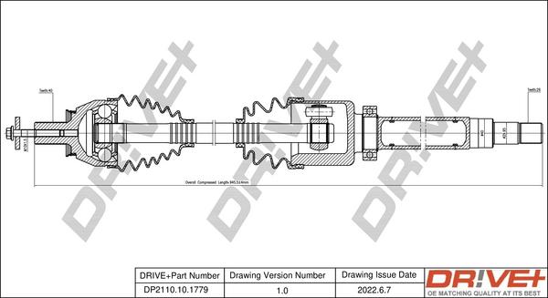 Dr!ve+ DP2110.10.1779 - Приводной вал autospares.lv