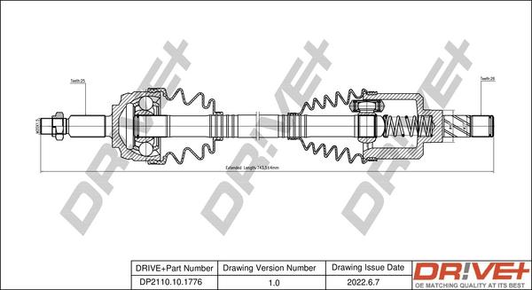 Dr!ve+ DP2110.10.1776 - Приводной вал autospares.lv