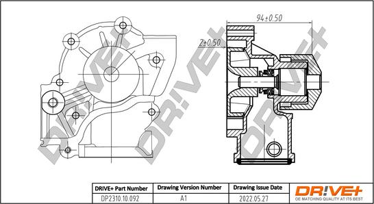 Dr!ve+ DP2310.10.092 - Водяной насос autospares.lv