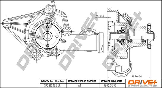 Dr!ve+ DP2310.10.045 - Водяной насос autospares.lv