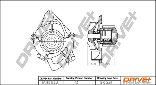 Dr!ve+ DP2310.10.046 - Водяной насос autospares.lv