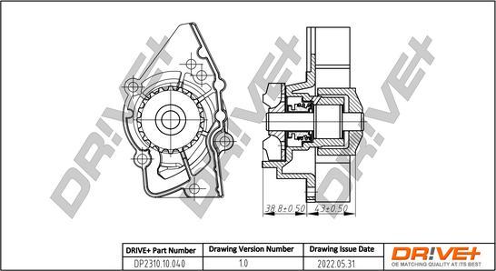 Dr!ve+ DP2310.10.040 - Водяной насос autospares.lv