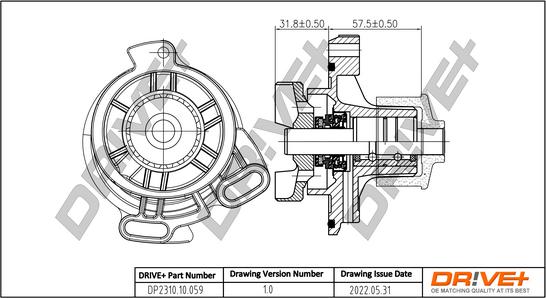 Dr!ve+ DP2310.10.059 - Водяной насос autospares.lv