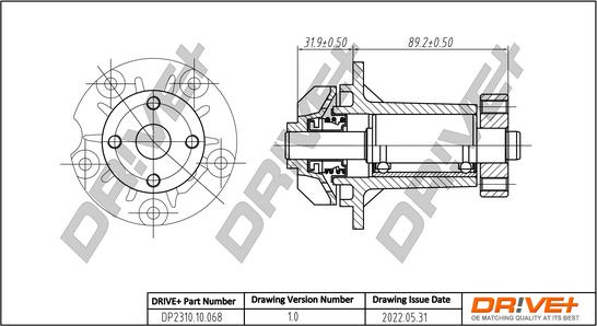 Dr!ve+ DP2310.10.068 - Водяной насос autospares.lv