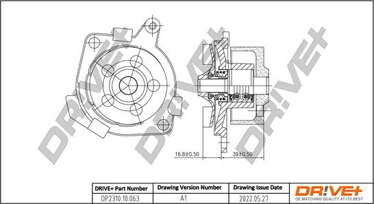 Dr!ve+ DP2310.10.063 - Водяной насос autospares.lv