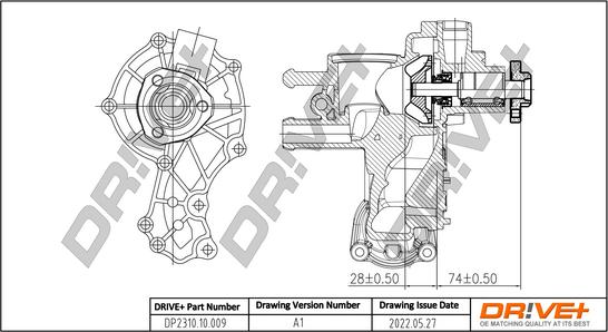 Dr!ve+ DP2310.10.009 - Водяной насос autospares.lv