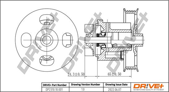 Dr!ve+ DP2310.10.001 - Водяной насос autospares.lv