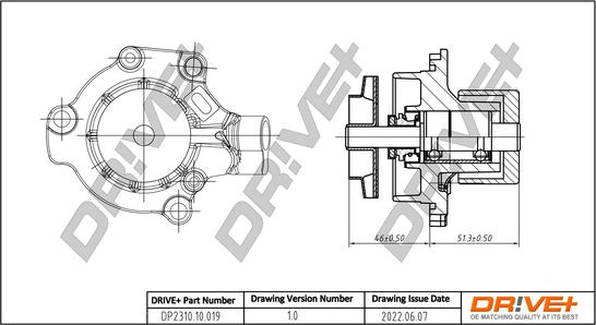 Dr!ve+ DP2310.10.019 - Водяной насос autospares.lv