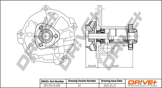 Dr!ve+ DP2310.10.018 - Водяной насос autospares.lv