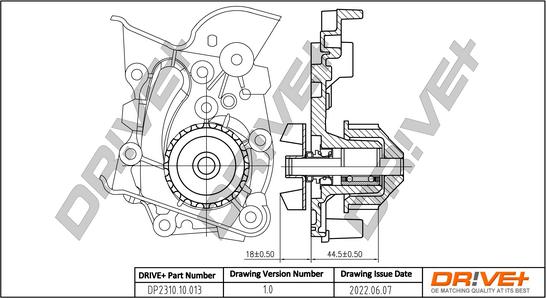 Dr!ve+ DP2310.10.013 - Водяной насос autospares.lv