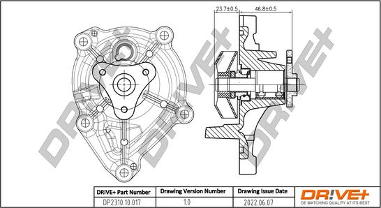 Dr!ve+ DP2310.10.017 - Водяной насос autospares.lv