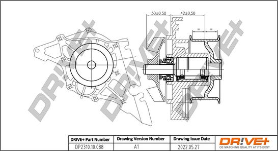 Dr!ve+ DP2310.10.088 - Водяной насос autospares.lv