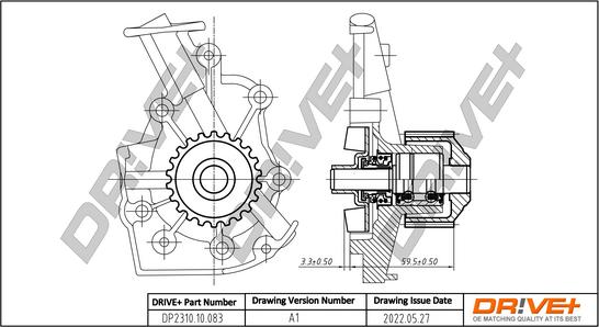 Dr!ve+ DP2310.10.083 - Водяной насос autospares.lv