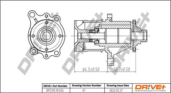 Dr!ve+ DP2310.10.034 - Водяной насос autospares.lv