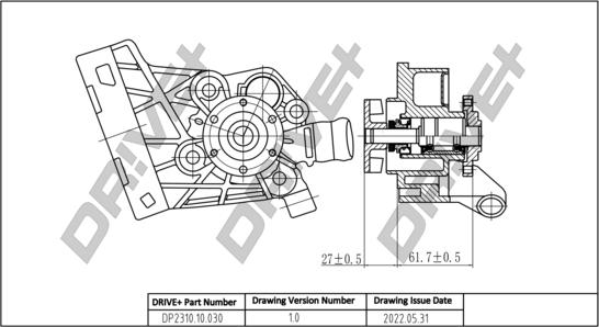 Dr!ve+ DP2310.10.030 - Водяной насос autospares.lv