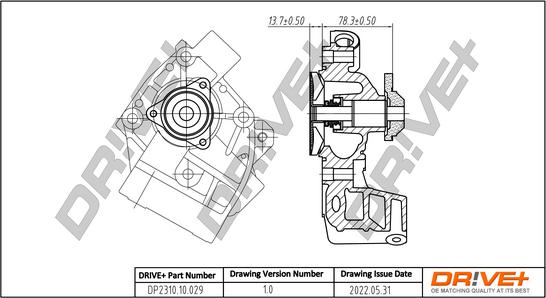 Dr!ve+ DP2310.10.029 - Водяной насос autospares.lv