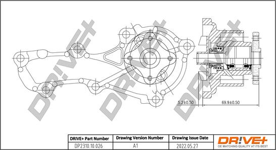 Dr!ve+ DP2310.10.026 - Водяной насос autospares.lv