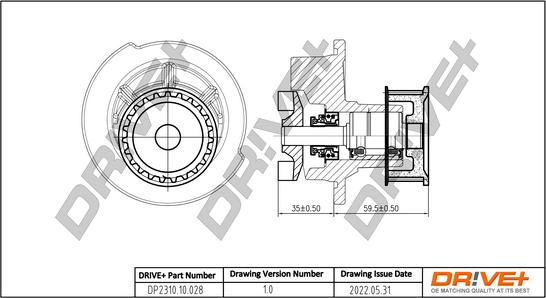 Dr!ve+ DP2310.10.028 - Водяной насос autospares.lv