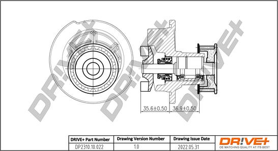 Dr!ve+ DP2310.10.022 - Водяной насос autospares.lv