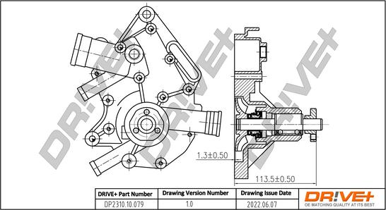 Dr!ve+ DP2310.10.079 - Водяной насос autospares.lv