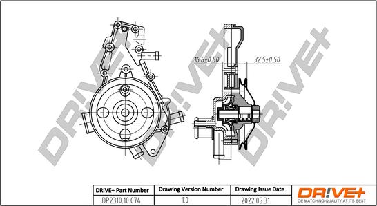 Dr!ve+ DP2310.10.074 - Водяной насос autospares.lv