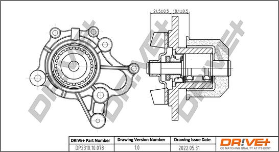 Dr!ve+ DP2310.10.078 - Водяной насос autospares.lv