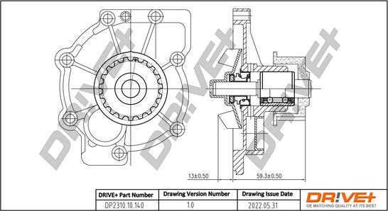 Dr!ve+ DP2310.10.140 - Водяной насос autospares.lv