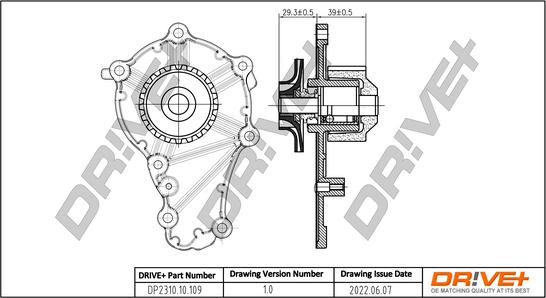 Dr!ve+ DP2310.10.109 - Водяной насос autospares.lv