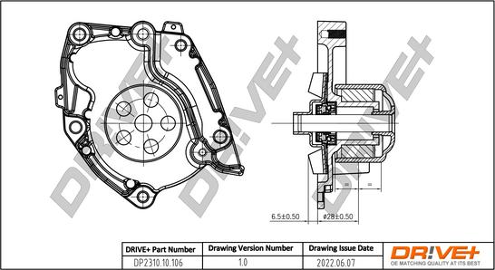 Dr!ve+ DP2310.10.106 - Водяной насос autospares.lv