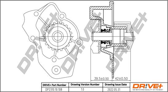 Dr!ve+ DP2310.10.108 - Водяной насос autospares.lv