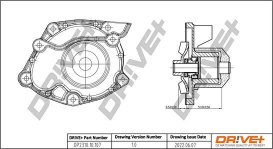 Dr!ve+ DP2310.10.107 - Водяной насос autospares.lv