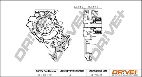 Dr!ve+ DP2310.10.115 - Водяной насос autospares.lv