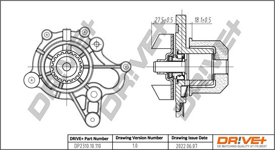 Dr!ve+ DP2310.10.110 - Водяной насос autospares.lv