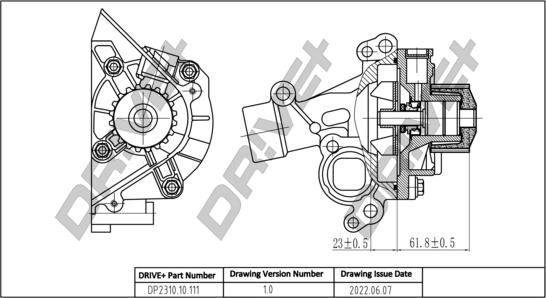 Dr!ve+ DP2310.10.111 - Водяной насос autospares.lv