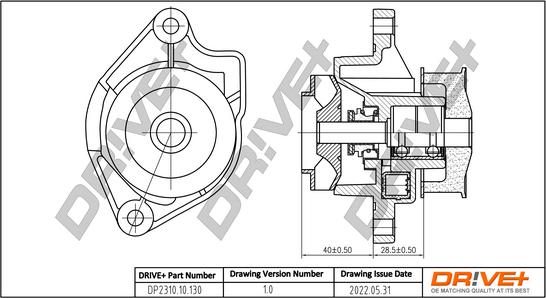 Dr!ve+ DP2310.10.130 - Водяной насос autospares.lv