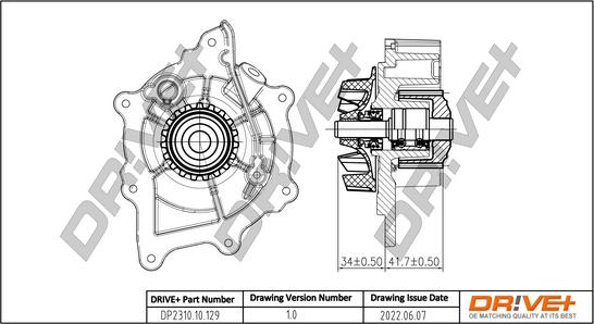 Dr!ve+ DP2310.10.129 - Водяной насос autospares.lv