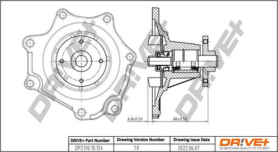 Dr!ve+ DP2310.10.124 - Водяной насос autospares.lv