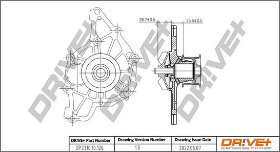 Dr!ve+ DP2310.10.126 - Водяной насос autospares.lv