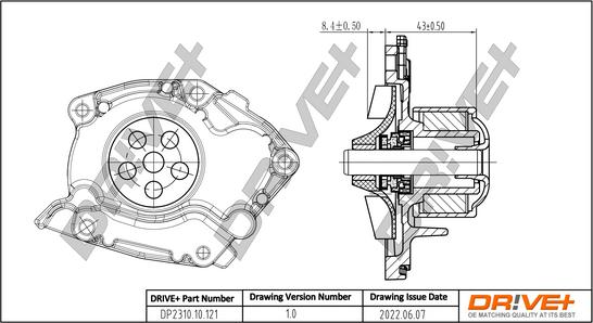 Dr!ve+ DP2310.10.121 - Водяной насос autospares.lv