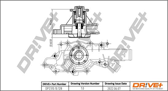 Dr!ve+ DP2310.10.128 - Водяной насос autospares.lv