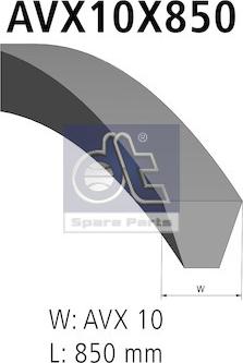 DT Spare Parts 4.81438 - Клиновой ремень, поперечные рёбра autospares.lv