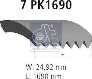 DT Spare Parts 5.41546 - Поликлиновой ремень autospares.lv