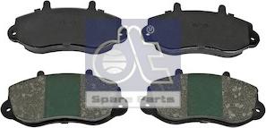 DT Spare Parts 6.95119 - Тормозные колодки, дисковые, комплект autospares.lv