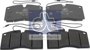 DT Spare Parts 6.95116 - Тормозные колодки, дисковые, комплект autospares.lv